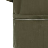 Woven blazer w/ short sleeves and detachable zip hem