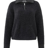 Boucle Sweater w/rib detail
