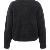 Boucle Sweater w/rib detail