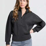 Sweatshirt w/half zip