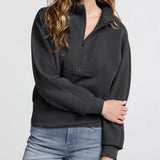 Sweatshirt w/half zip