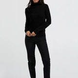 High waist slim trouser