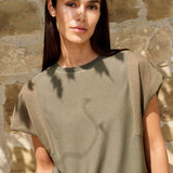 Top w/ sheer short sleeves