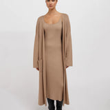 Matilda Ribbed Cardi - Fawn