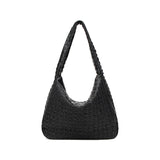 LG Waffle Shoulder Tote Bag - Black