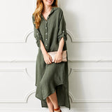 Larino Linen Shirt Dress w/pockets
