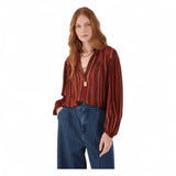 Lurex Striped Blouse