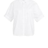 Blouse w/short rolled sleeve