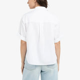 Blouse w/short rolled sleeve