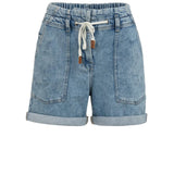 Denim short w/drawstring