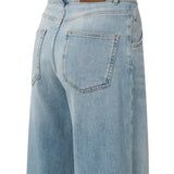 Denim trousers with wide legs (L-30)