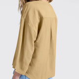 Flowy V-neck blouse with loose fit
