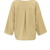 Flowy V-neck blouse with loose fit