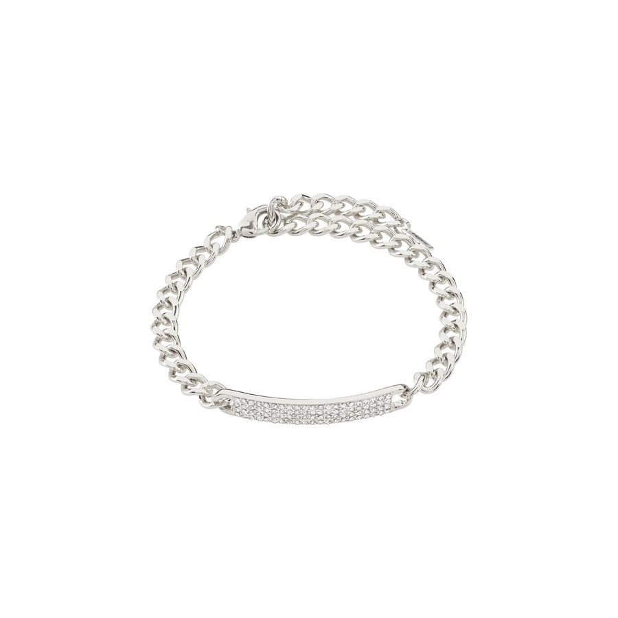 Heat Crystal Chain Bracelet - Silver
