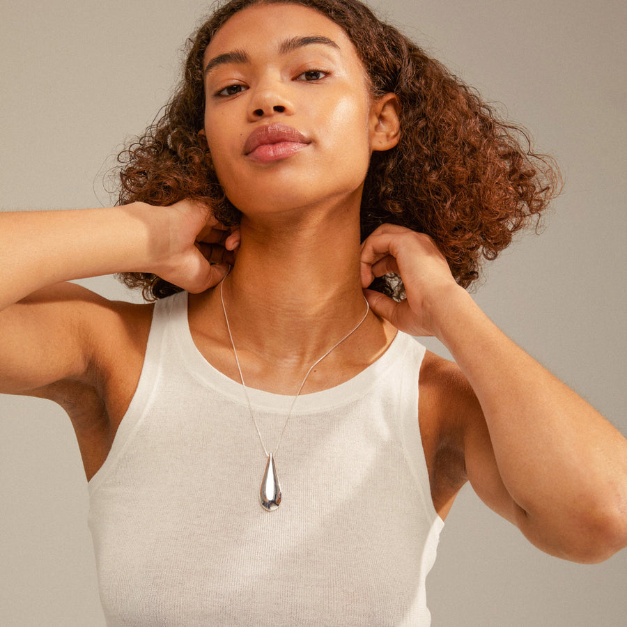 Alma Pendant Necklace - Silver
