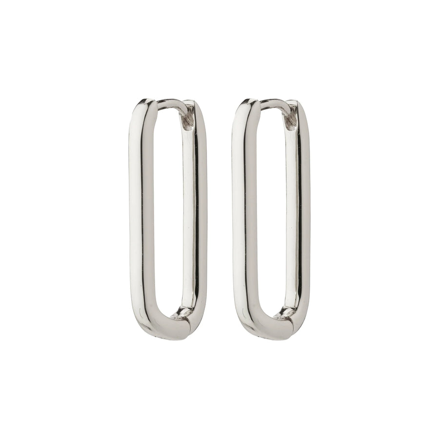 MIchalina Square Hoop Earrings - Silver