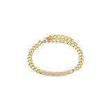 Heat Crystal Chain Bracelet - Gold