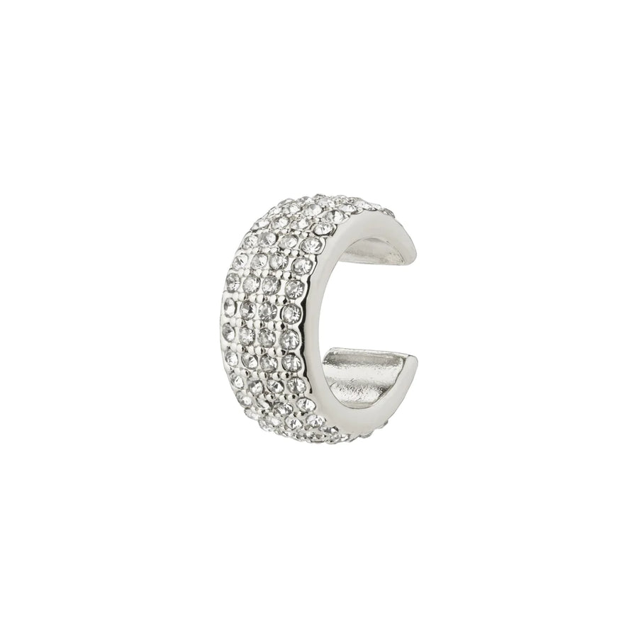 Malwina Crystal Ear Cuff - Silver