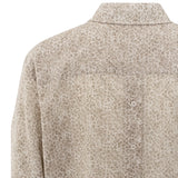 Leopard blouse w/ back buttons