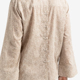 Leopard blouse w/ back buttons