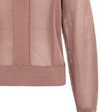 Mesh-stitch knitted sweater
