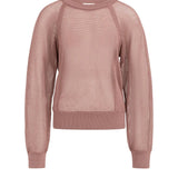 Mesh-stitch knitted sweater
