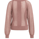 Mesh-stitch knitted sweater
