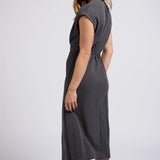 Midi Dress with Cap Sleeve