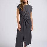 Midi Dress with Cap Sleeve
