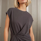 Midi Dress with Cap Sleeve