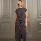 Midi Dress with Cap Sleeve