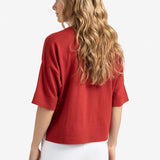 Oversized fine knit T-shirt