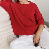 Oversized fine knit T-shirt