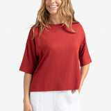 Oversized fine knit T-shirt
