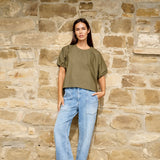 Relaxed jeans w/drawstring