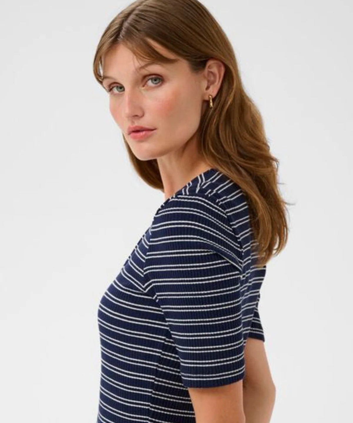 Simone Navy Stripe Dress