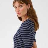 Simone Navy Stripe Dress