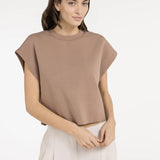 Sleeveless boxy sweatshirt