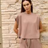 Sleeveless boxy sweatshirt
