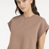 Sleeveless boxy sweatshirt