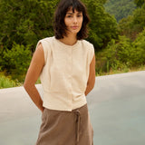 Sleeveless Knit Cardi