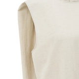 Sleeveless top w/ back buttons