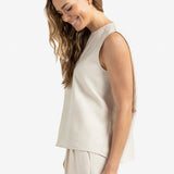 Sleeveless top w/ back buttons
