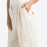 Wide Leg Trouser w/elastic back