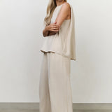 Wide Leg Trouser w/elastic back