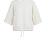 Sweatshirt w/rolled cuffs & draw string