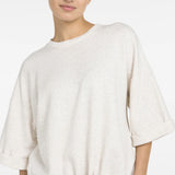 Sweatshirt w/rolled cuffs & draw string