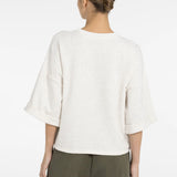 Sweatshirt w/rolled cuffs & draw string