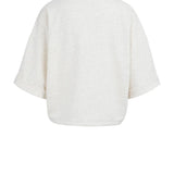 Sweatshirt w/rolled cuffs & draw string