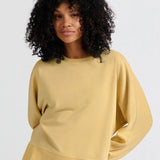 Sweatshirt with small slit and loose fit